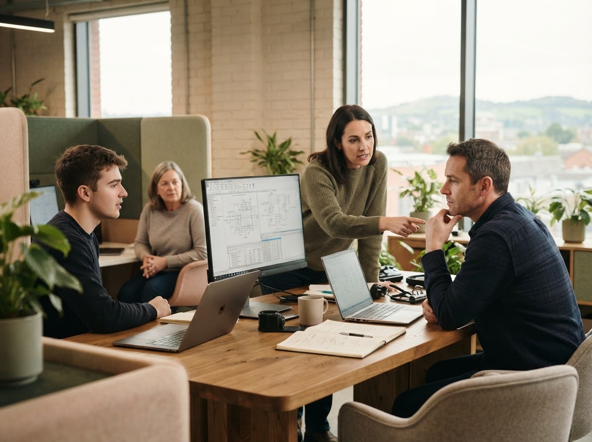 Petrol Wertium team reviewing data analytics used in the platform